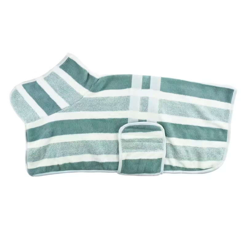 Ultra-Absorbent Dog Drying Coat – Microfiber Bathrobe for Small, Medium, and Large Dogs