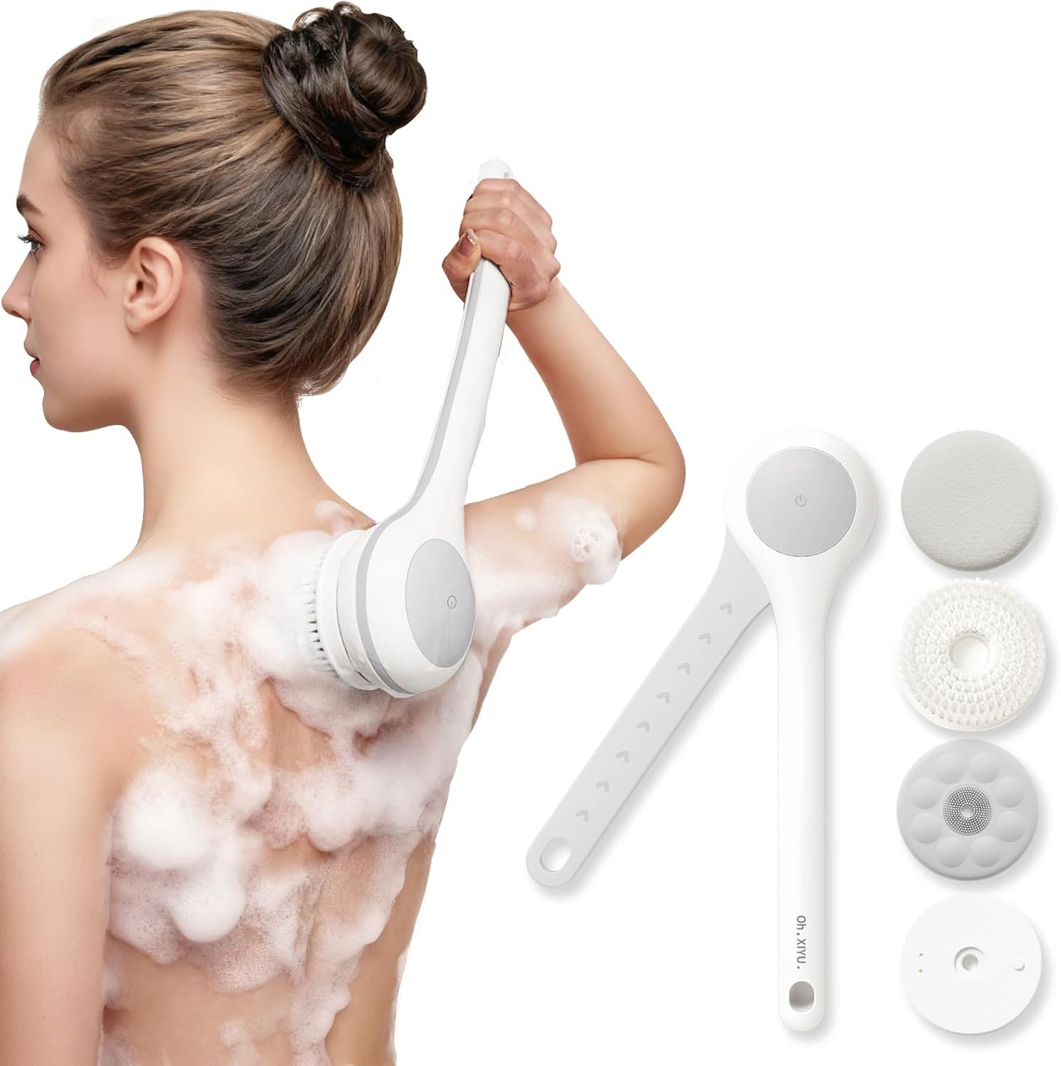 Electric shower brush back massager