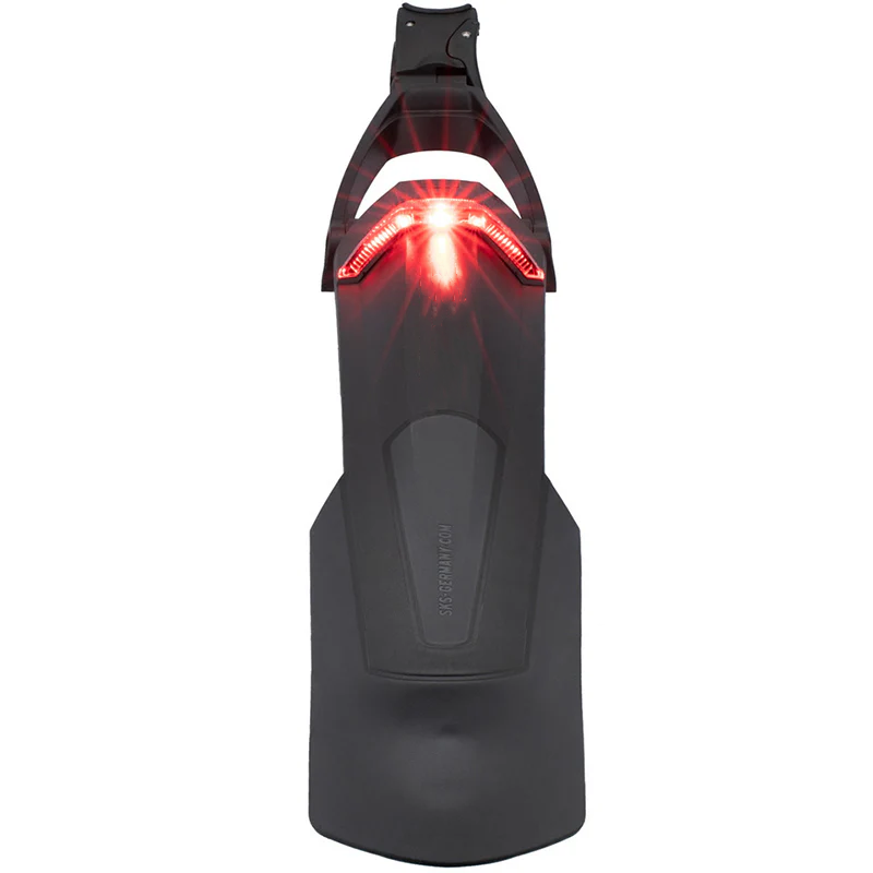 Adjustable Quick-Release Bike Fender—2-in-1 MTB Rear Mudguard & LED Light