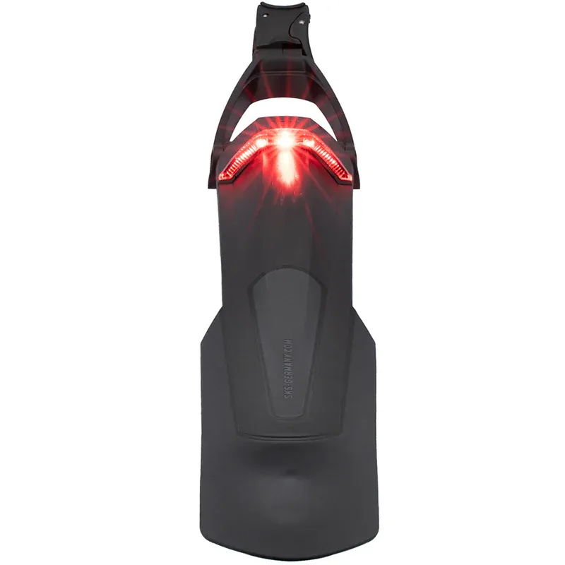 Adjustable Quick-Release Bike Fender—2-in-1 MTB Rear Mudguard & LED Light