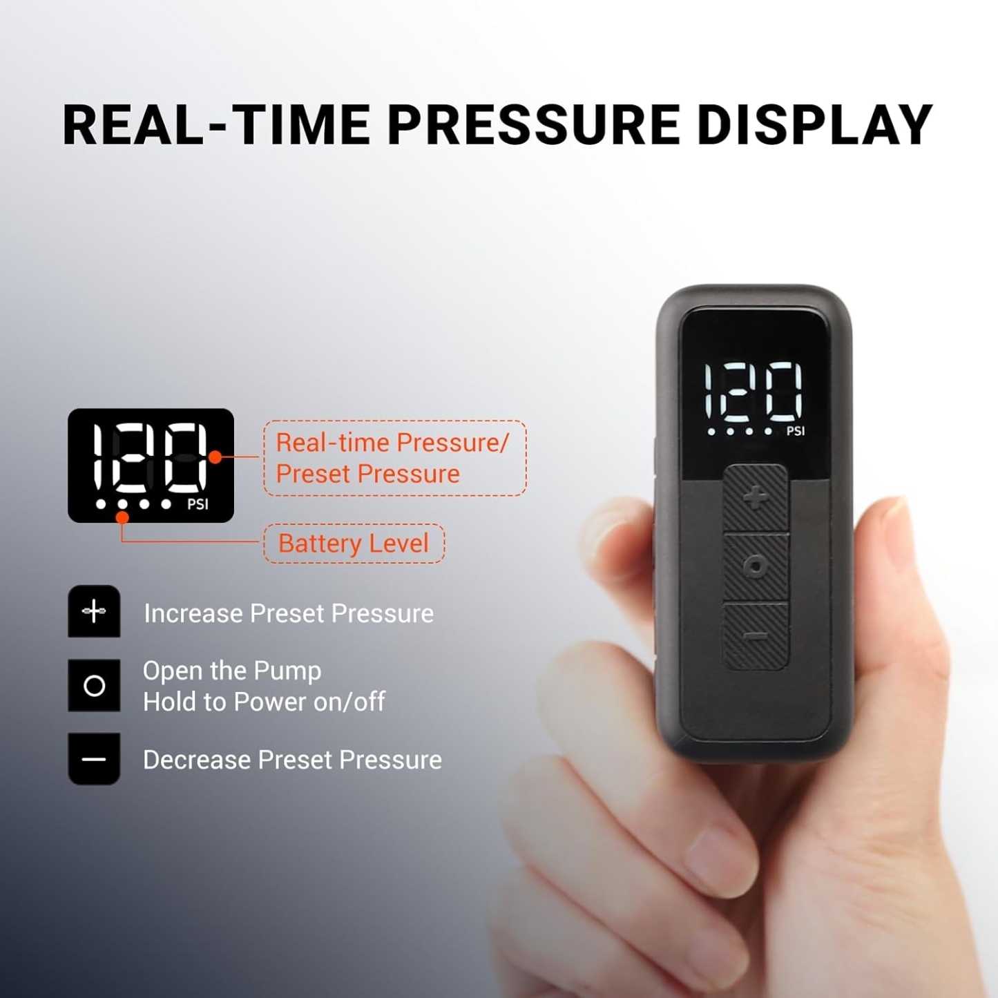 Pocket-Sized Electric Tire Inflator for Bikes & Sports Balls – USB-C Rechargeable Air Pump