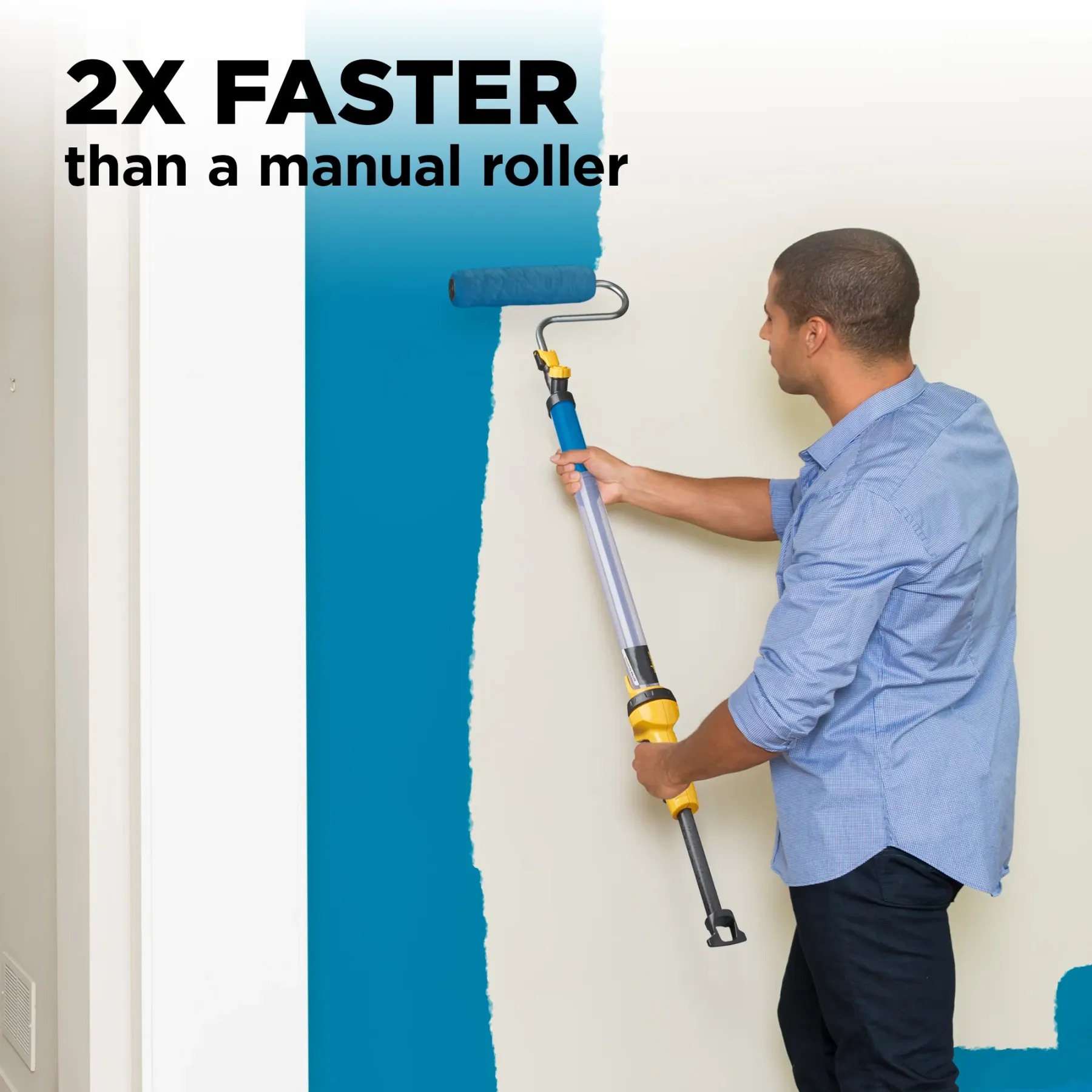 Refillable Paint Roller with Built-In Reservoir – Extended Reach Wall & Ceiling Painting Tool
