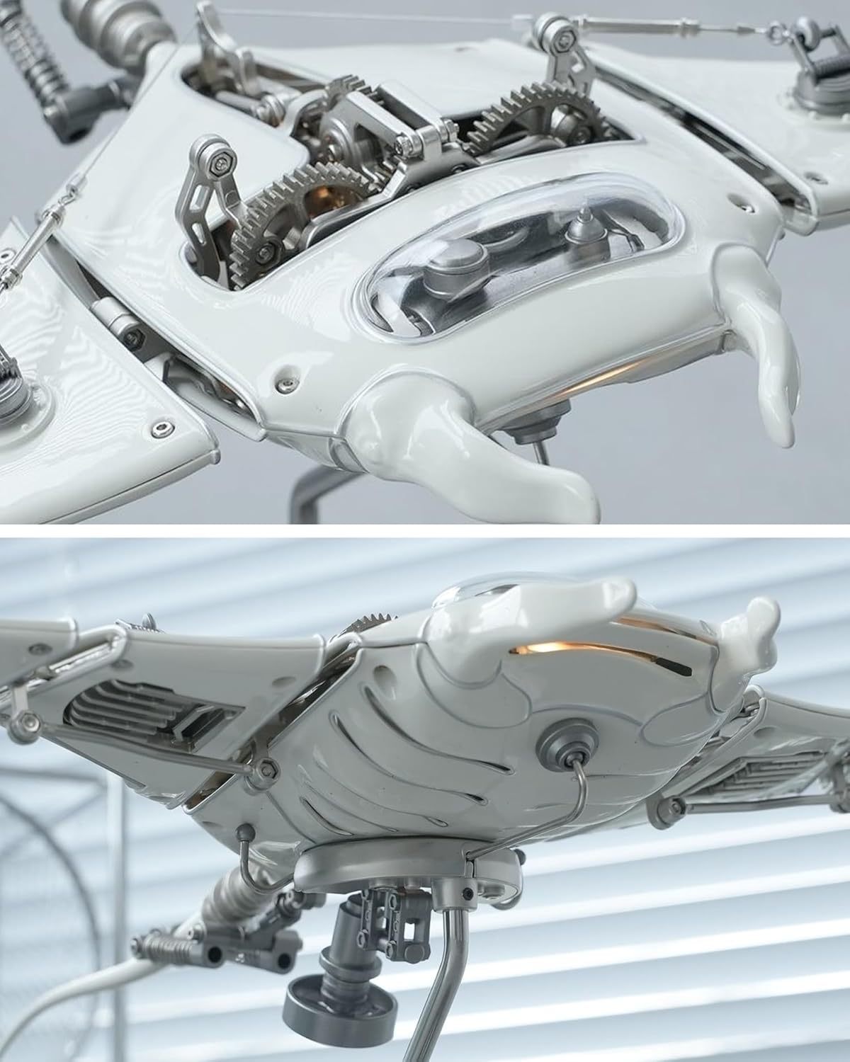 Mechanical Manta Ray Metal Model Experience the Fusion of Engineering and Art