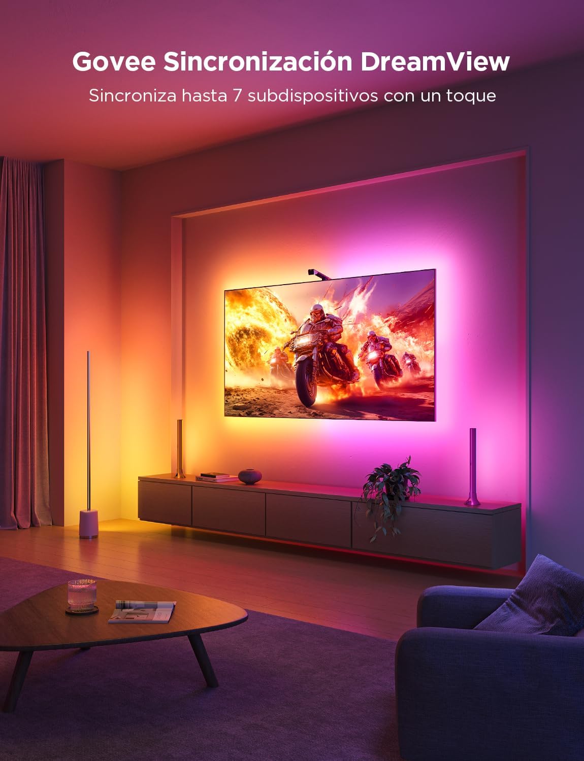 Immersive TV LED Backlight with Real-Time Color Sync for Movies & Gaming