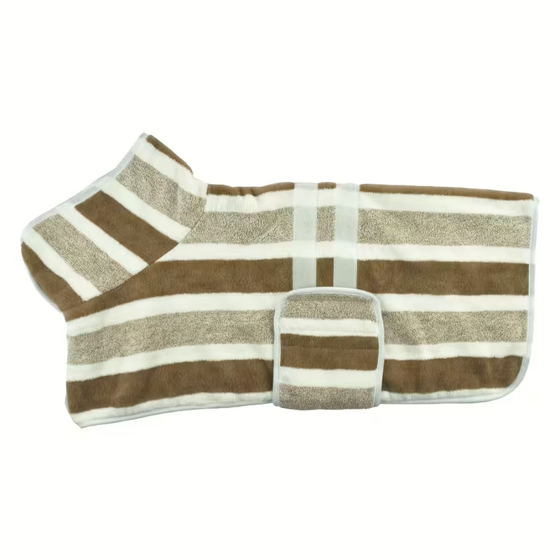 Ultra-Absorbent Dog Drying Coat – Microfiber Bathrobe for Small, Medium, and Large Dogs