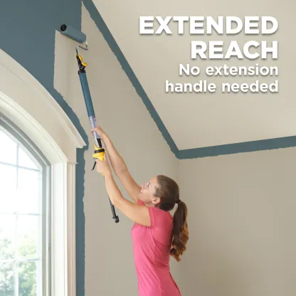 Refillable Paint Roller with Built-In Reservoir – Extended Reach Wall & Ceiling Painting Tool