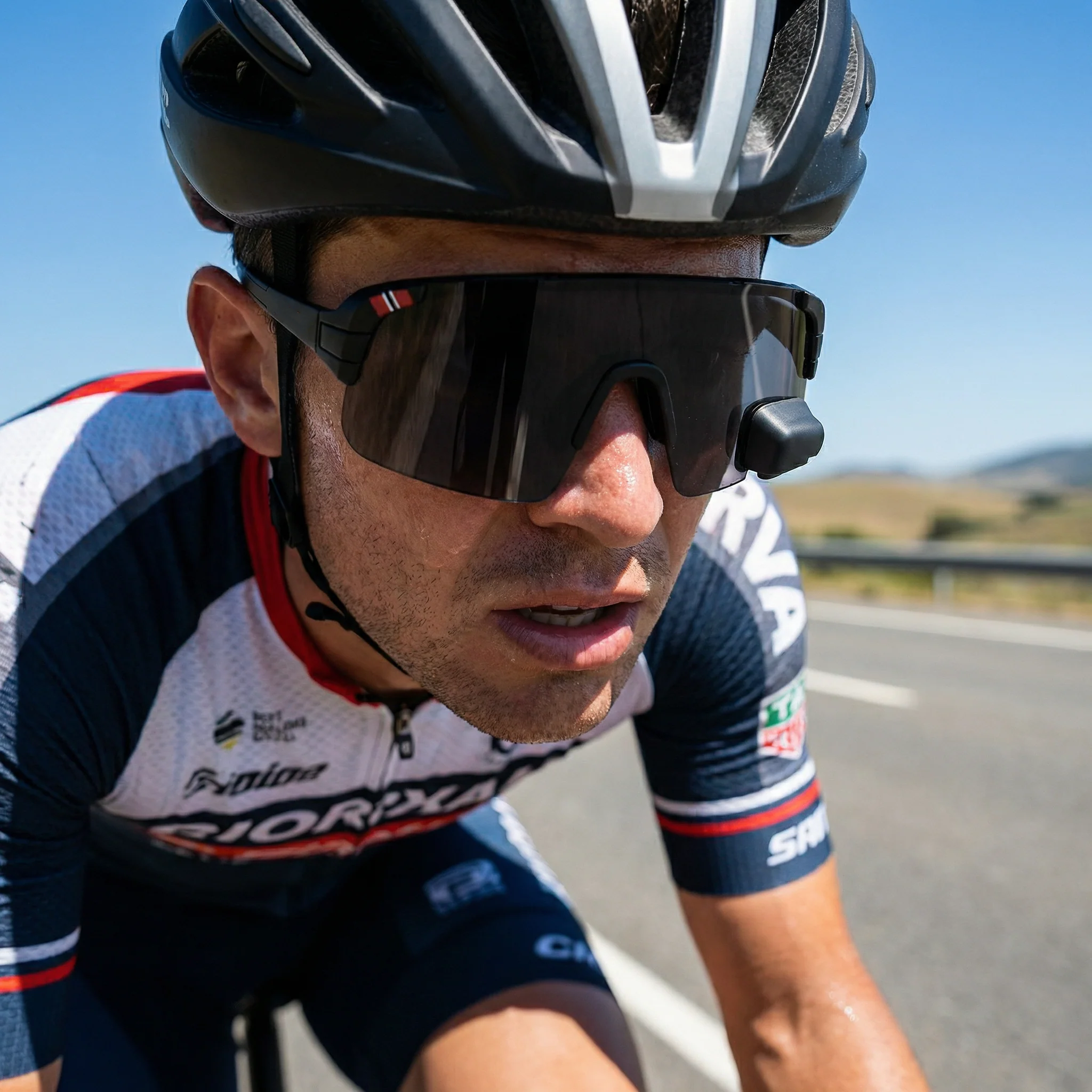Wraparound Cycling Glasses with Rear Mirror