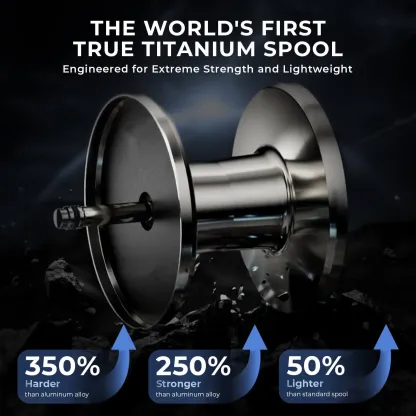 Ultra-Light Titanium Spool Baitcasting Reel – Smooth Casting & Powerful Performance