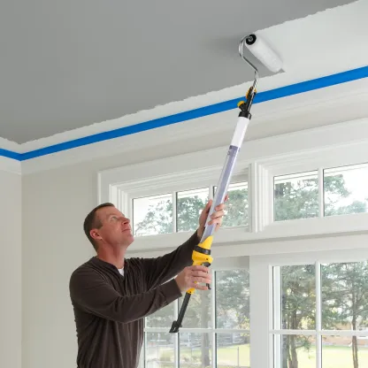 Refillable Paint Roller with Built-In Reservoir – Extended Reach Wall & Ceiling Painting Tool