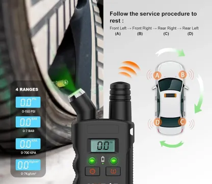 2-in-1 Tire Pressure Sensor Reset Tool & Digital Tire Pressure Gauge