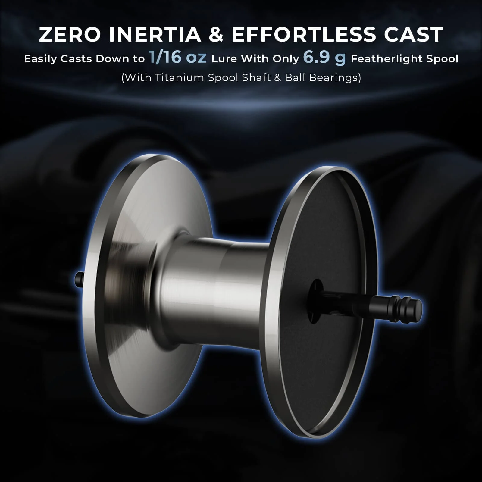 Ultra-Light Titanium Spool Baitcasting Reel – Smooth Casting & Powerful Performance