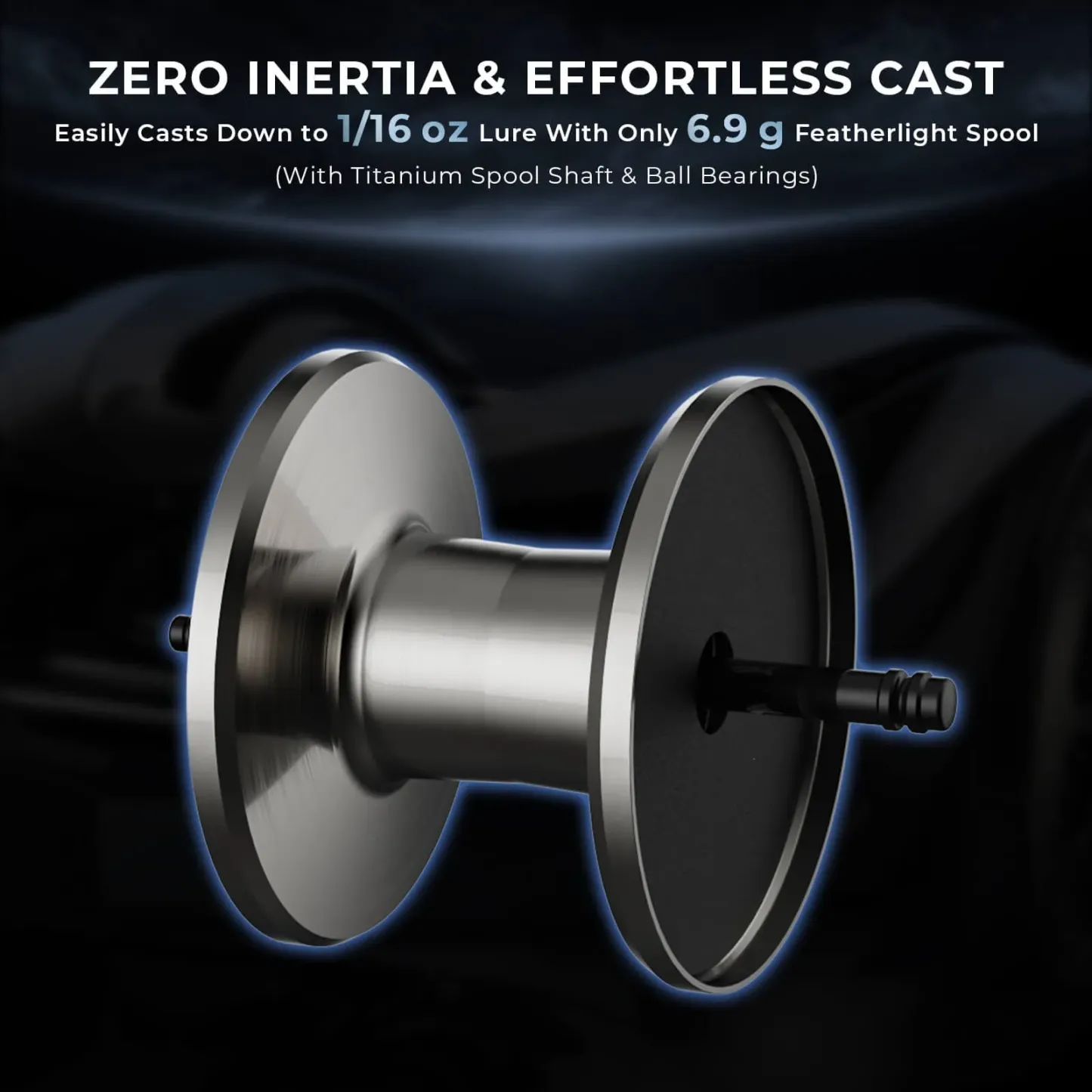 Ultra-Light Titanium Spool Baitcasting Reel – Smooth Casting & Powerful Performance