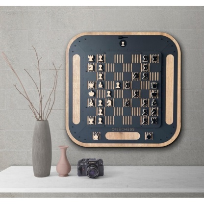 Magnetic Wall Scrabble Set – Modern Metal & Wood, 60x60 cm, Laser-Cut Wall Game