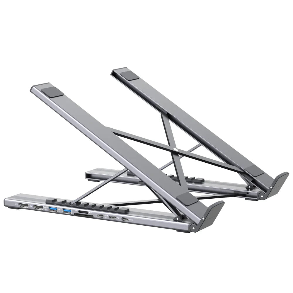 USB-C Laptop Dock Stand – 2-in-1 Stand & Hub | Supports External Displays