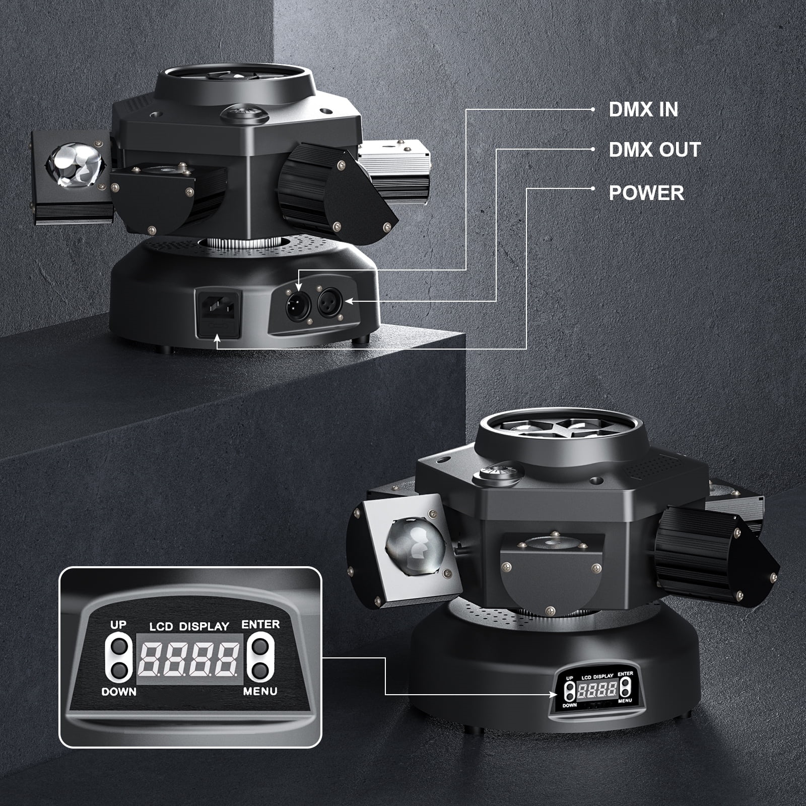 Professional DJ Disco Moving Head Light with Sound Activated Effects