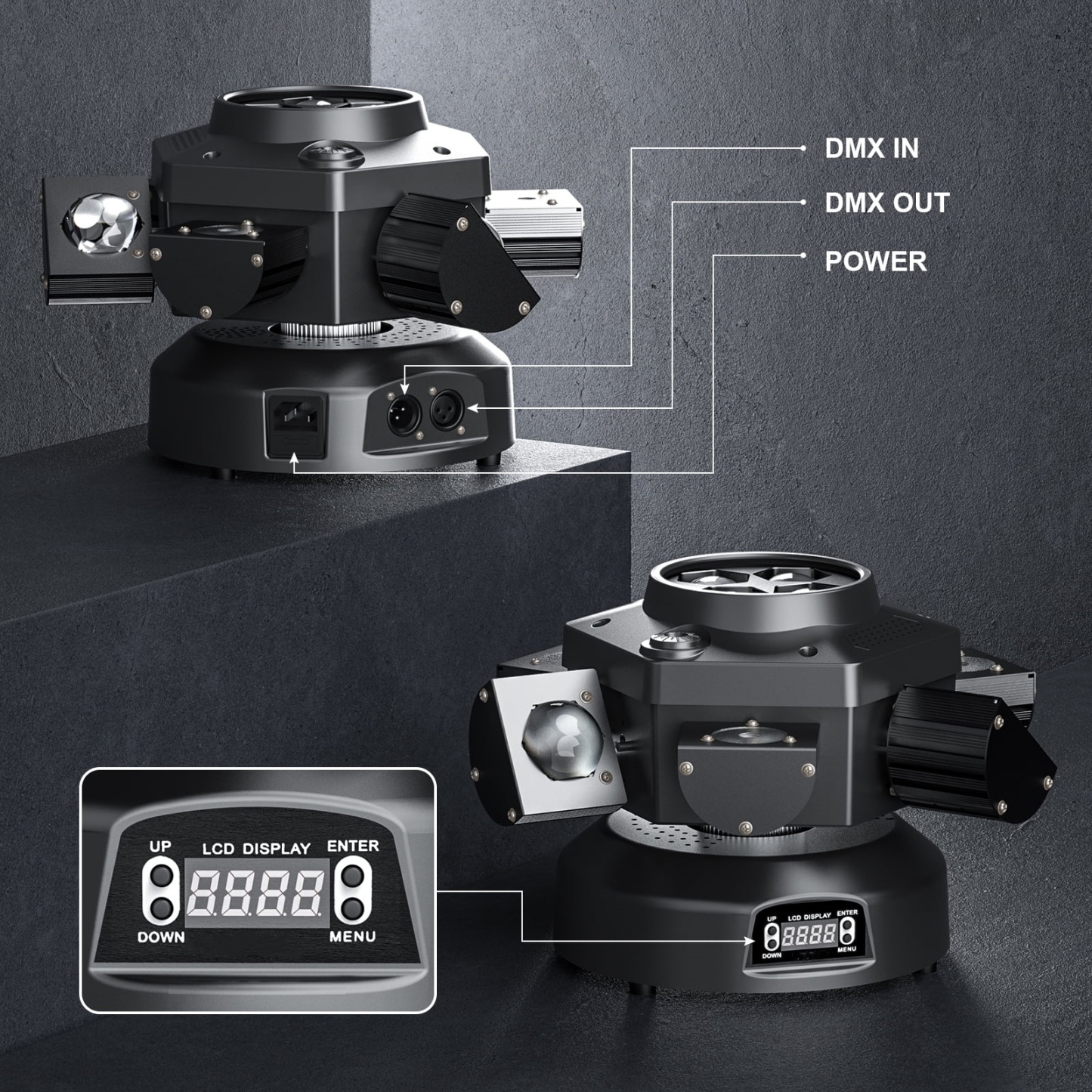 Professional DJ Disco Moving Head Light with Sound Activated Effects
