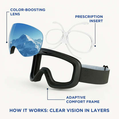 Ski Goggles Prescription Lens Holder – Insert Frame for Prescription Glasses