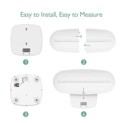 Baby Scale – Detachable Design for Weight & Height Measurement with LED Display