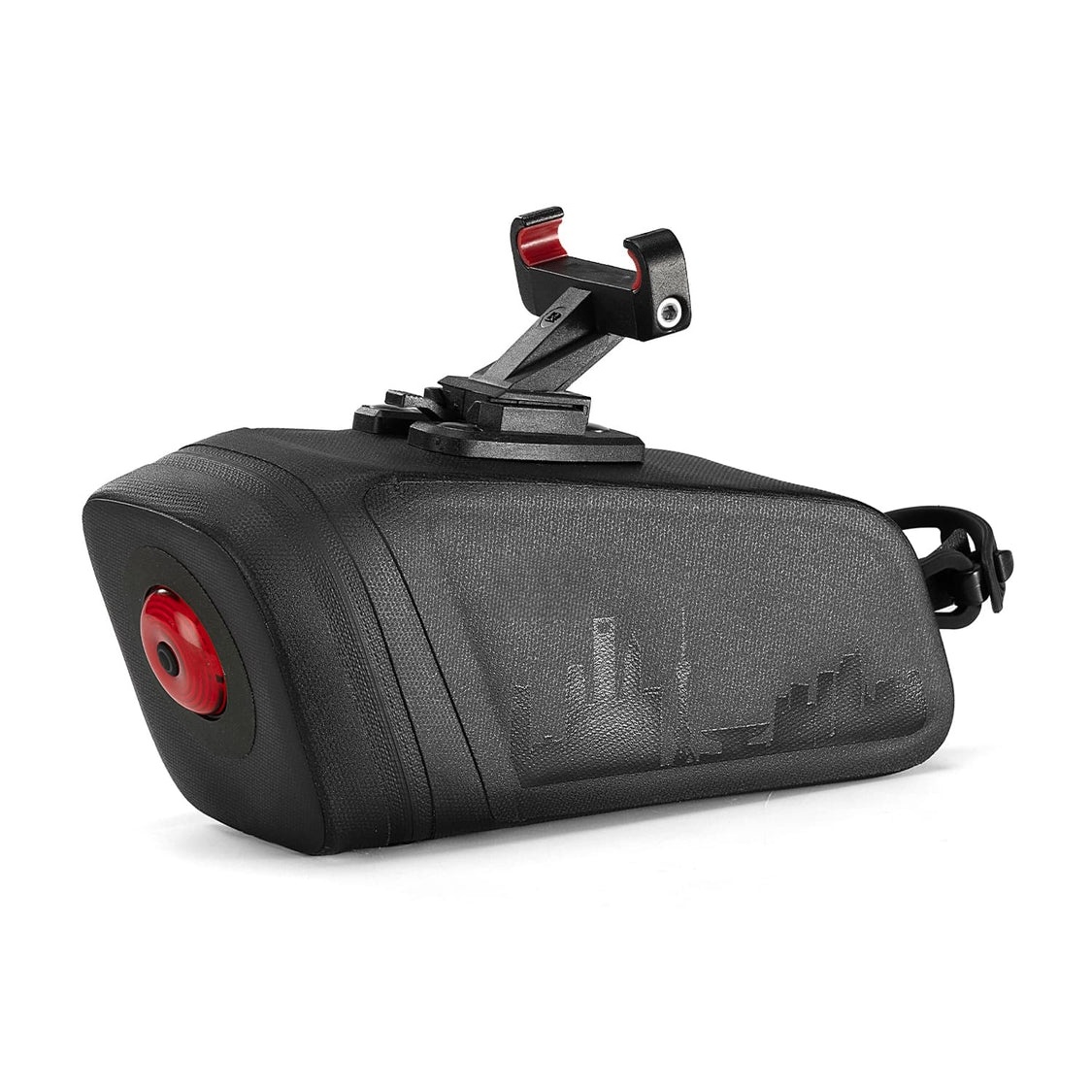 Brake-Sensor Saddle Bag with Rear Stop Light - Waterproof Bike Storage