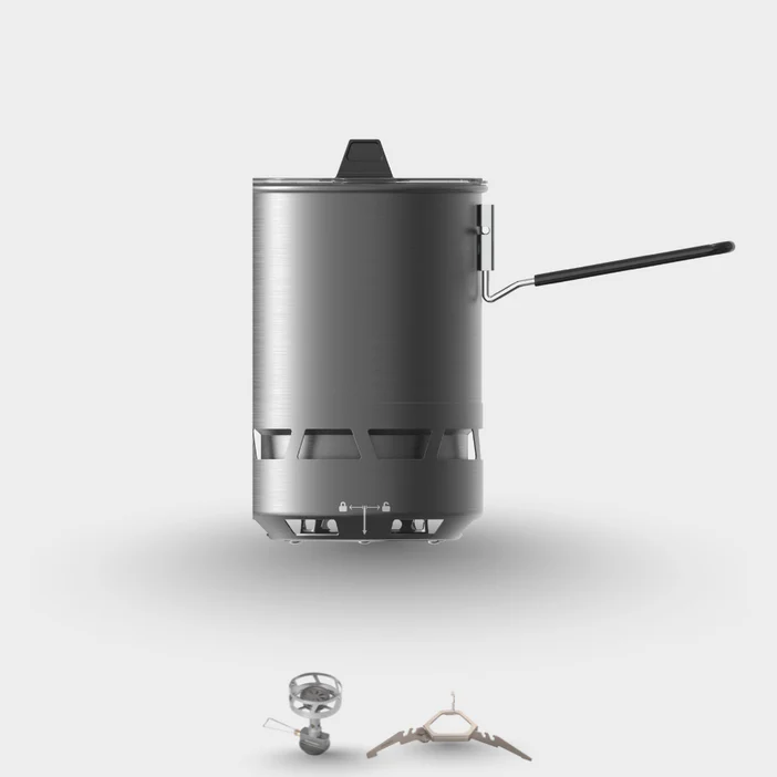 Integrated stove system for long-distance hiking