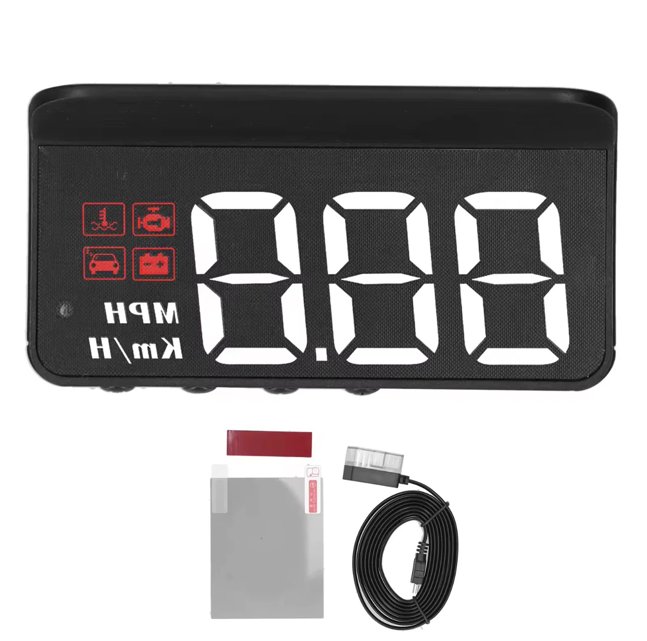 Windshield HUD Speedometer - OBD2 Plug & Play Head-Up Display for Safer Driving