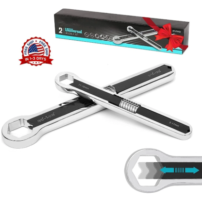 Double-ended adjustable box wrench set
