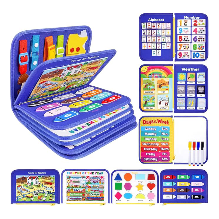 12-page preschool busy board Montessori toy