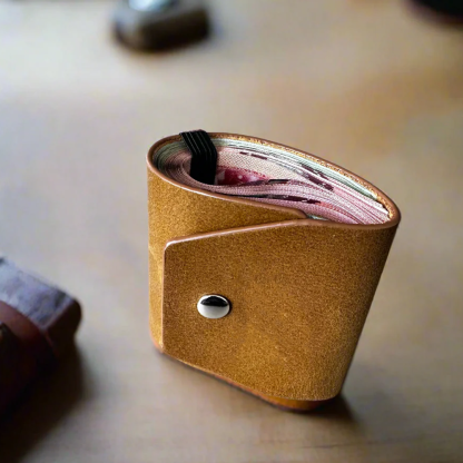 magnetic leather wallet