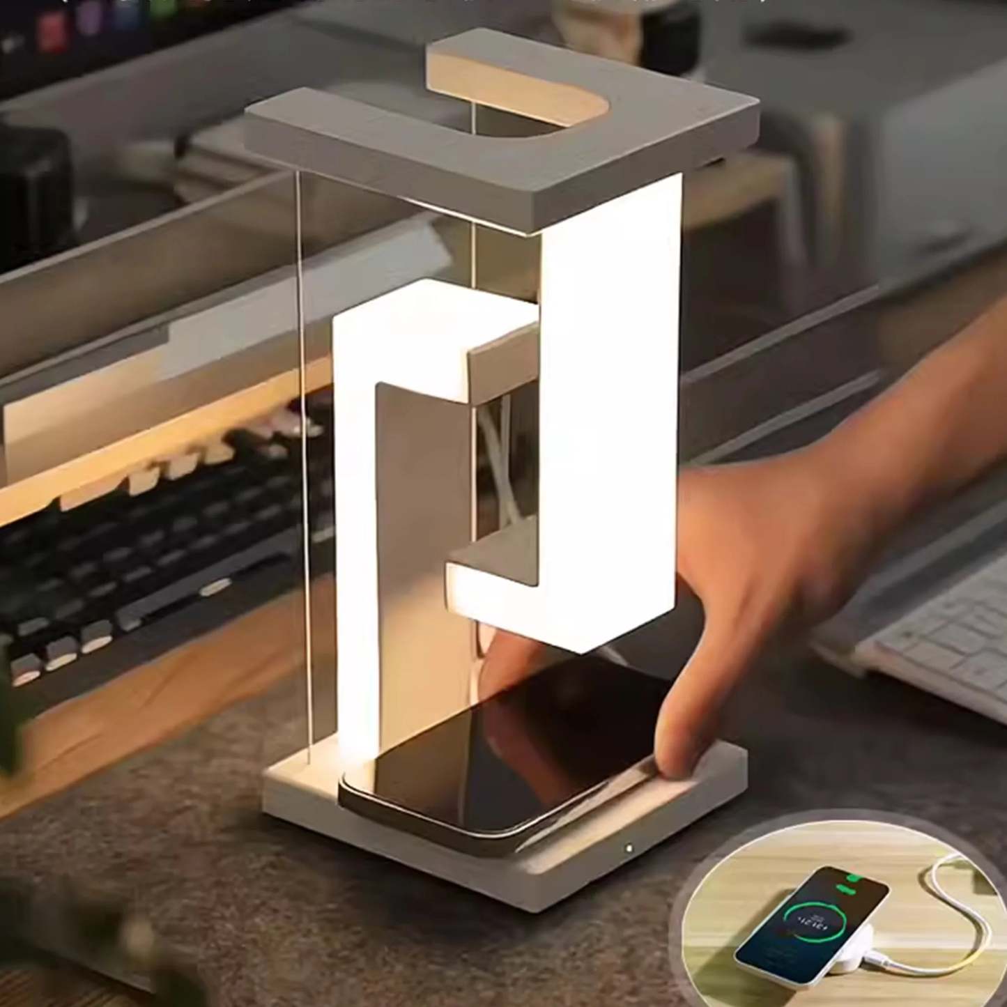 Wireless Charging Pendant Light – Portable Lamp with Detachable Charger