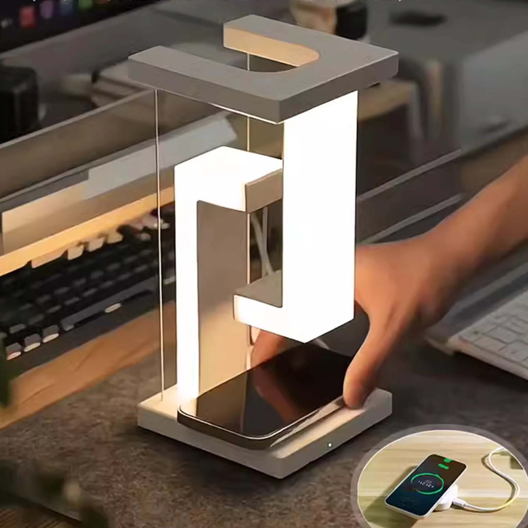 Wireless Charging Pendant Light – Portable Lamp with Detachable Charger