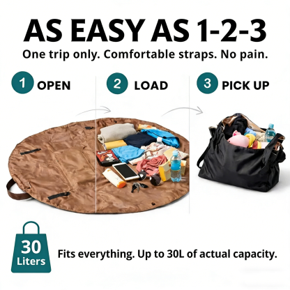 Convertible Tote Bag – Gathers Everything in Seconds
