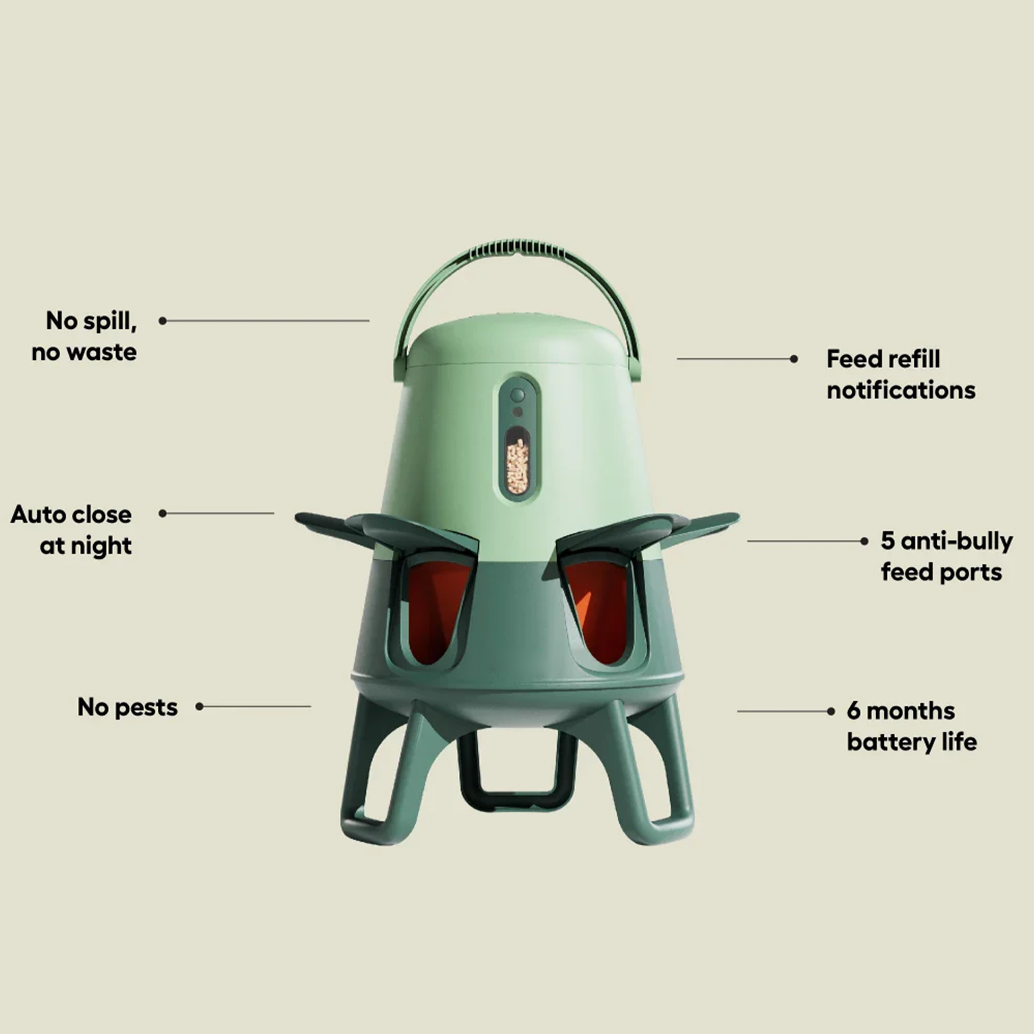 Intelligent Chicken Feeding & Watering System All-Season Hydration & Hassle-Free Feeding for Healthier, Happier Chickens