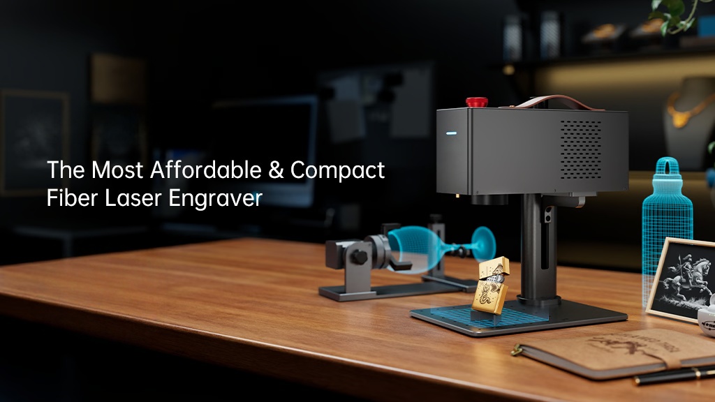 Compact Fiber Laser Engraver Machine for Metal Marking and Customization
