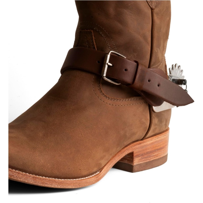 Handmade Full-Grain Leather Spur Straps – Set of 2, Unisex Western Equestrian Gear 