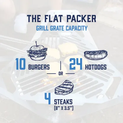 Porta-Grill FlatFire System | Collapsible Stainless Steel Grill & Fire Pit