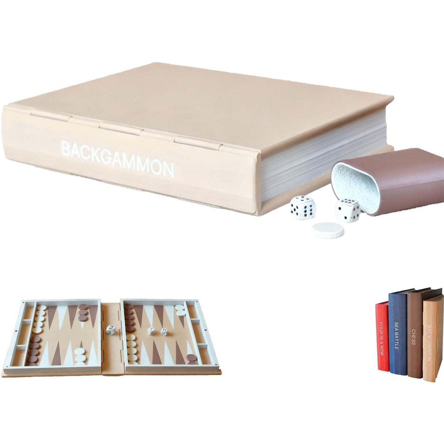 Portable Magnetic Book Board Games – 3D Printed Classic Games with Hardcover-Style Folding Design