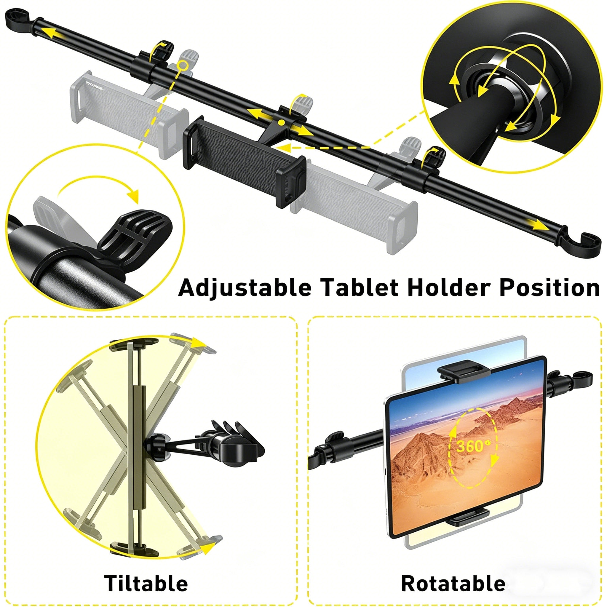Car Rear Seat Tablet Holder