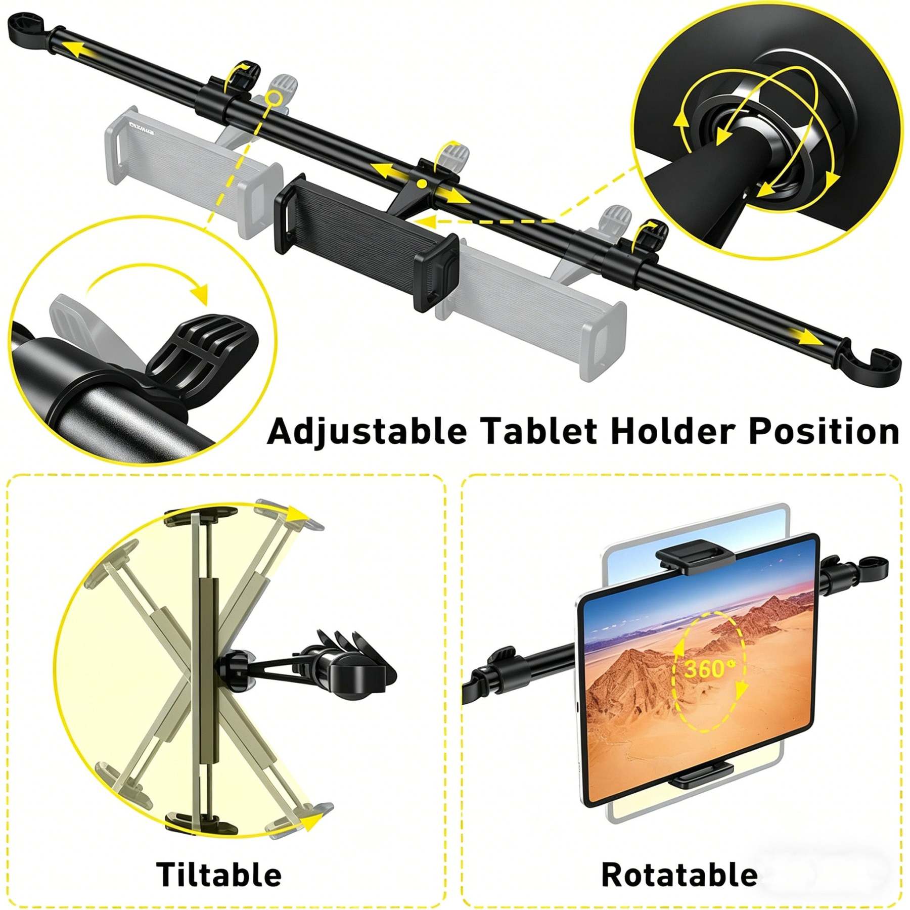 Car Rear Seat Tablet Holder