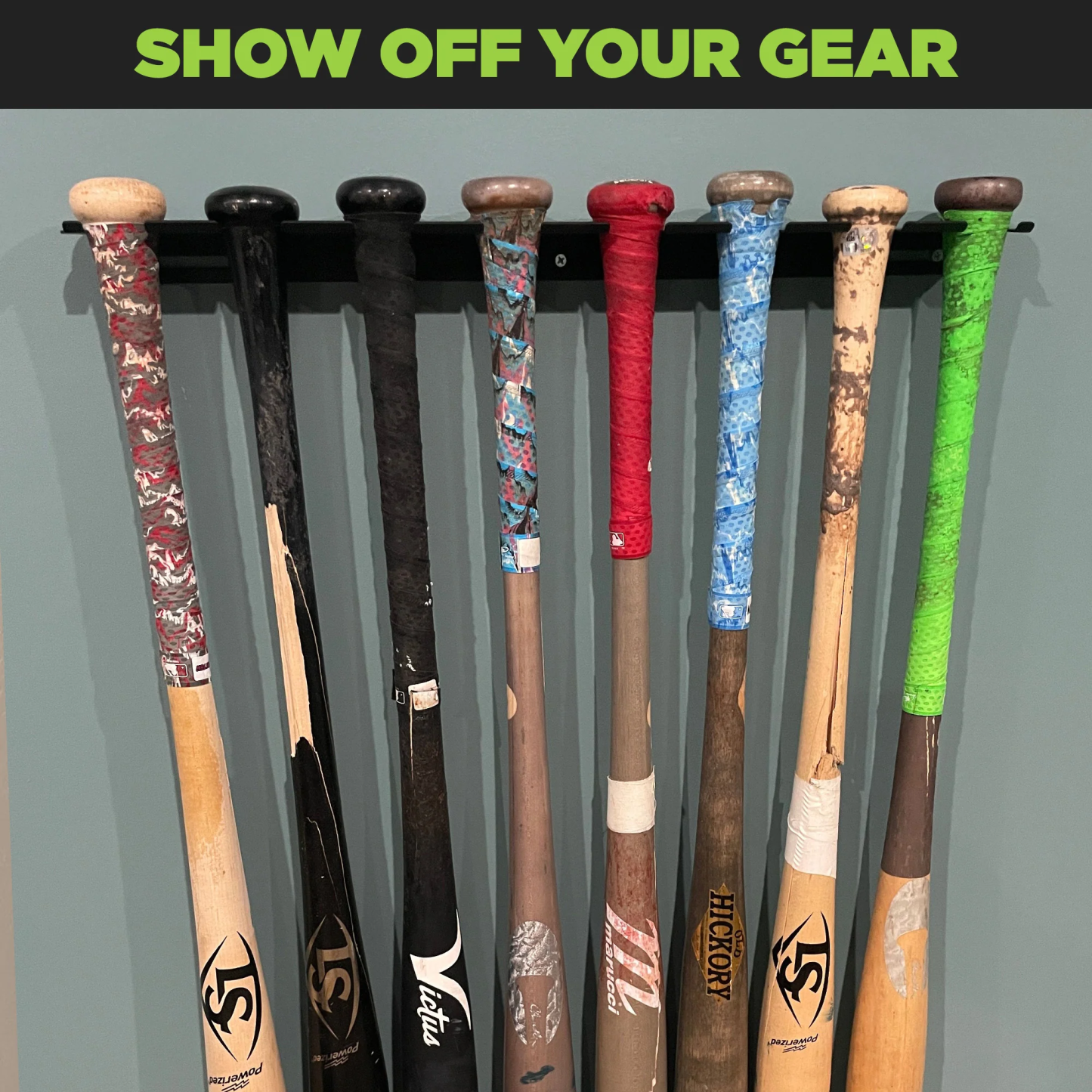 Universal Baseball Bat Rack |Rust-Resistant Coating, Quick Installation Support