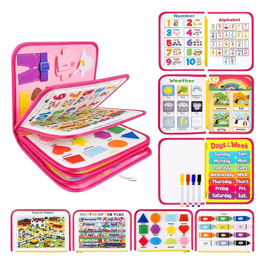 12-page preschool busy board Montessori toy