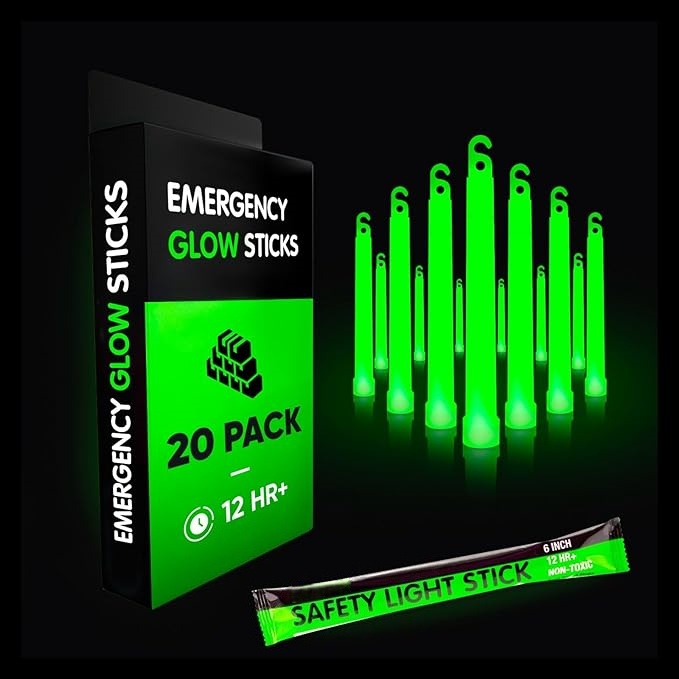 12-Hour Industrial Glow Sticks - Emergency & Survival Light Sticks