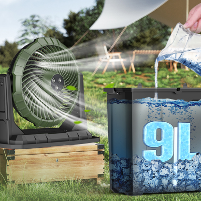 Misting Fan – 9L Outdoor Cooling Fan | 20000mAh Rechargeable