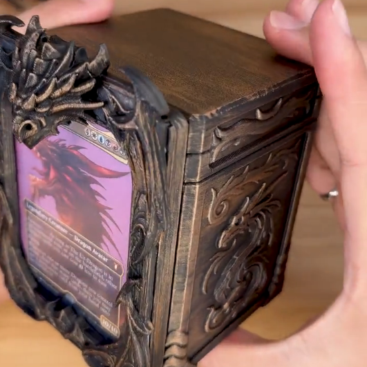 Fantasy-Themed Deck Box & Card Display Frame
