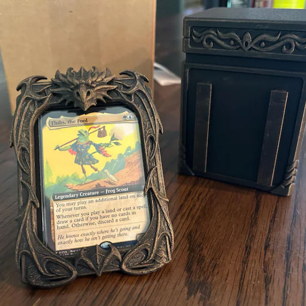 Fantasy-Themed Deck Box & Card Display Frame