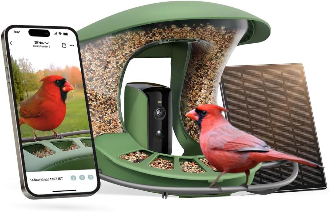 🐦Triple-Lens AI Smart Bird Feeder with Solar Panel & Dual Cameras