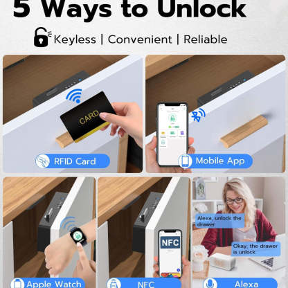 Smart Cabinet Lock – Hidden No-Drill Adhesive Child Safety Lock