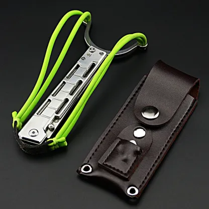 Tanto Folding EDC Knife – Outdoor Multi-Tool with Secure Thumb Lock & Leather Case