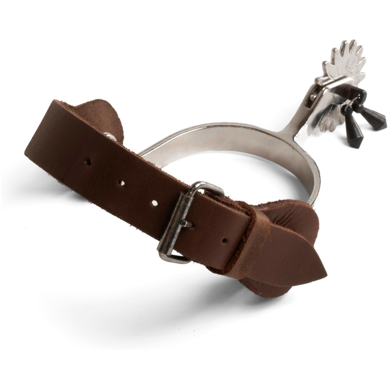 Handmade Full-Grain Leather Spur Straps – Set of 2, Unisex Western Equestrian Gear 