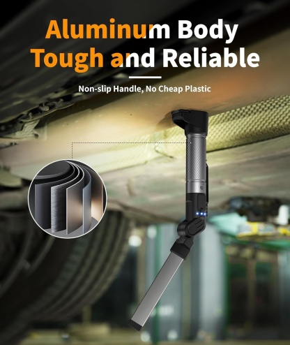 Magnetic Rechargeable Work Light - 800 Lumen, Foldable with 3 Light Modes