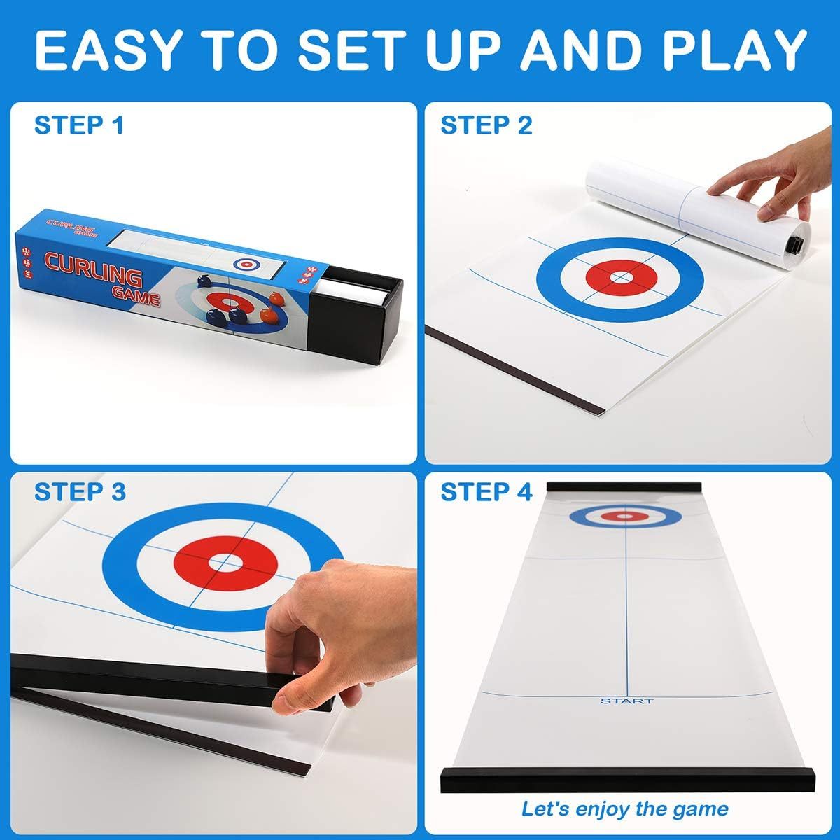 Mini Tabletop Curling Set – Fun Indoor Sport Game for Family & Friends